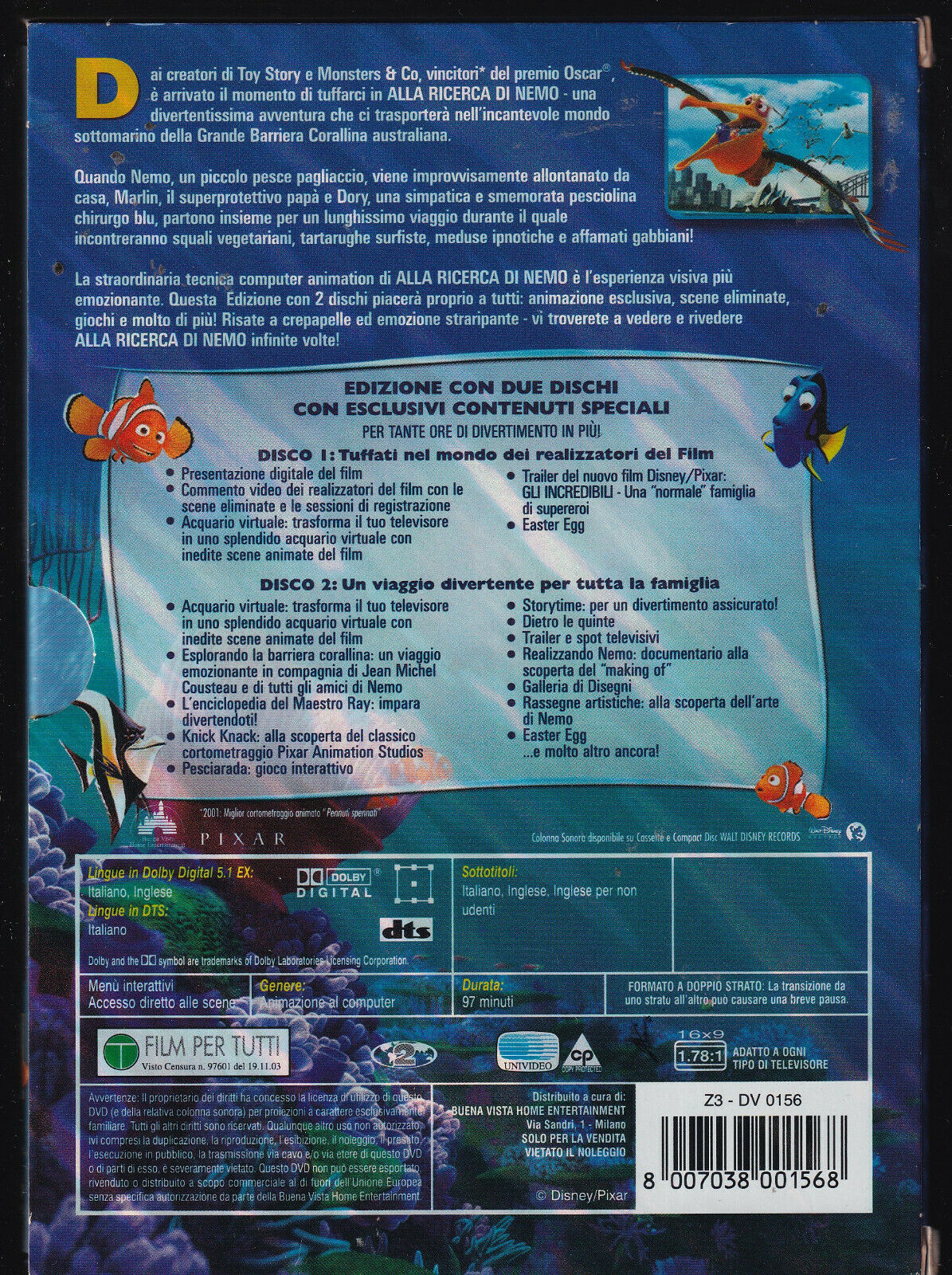 EBOND Alla Ricerca Di Nemo DVD D448011