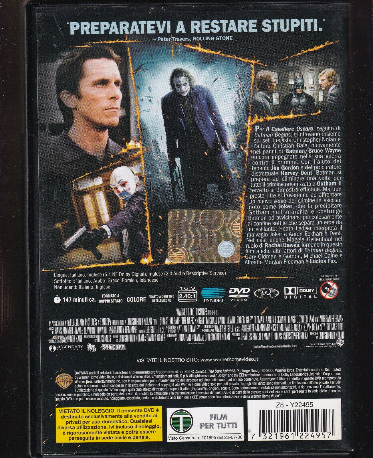 EBOND Il Cavaliere Oscuro DVD D501007
