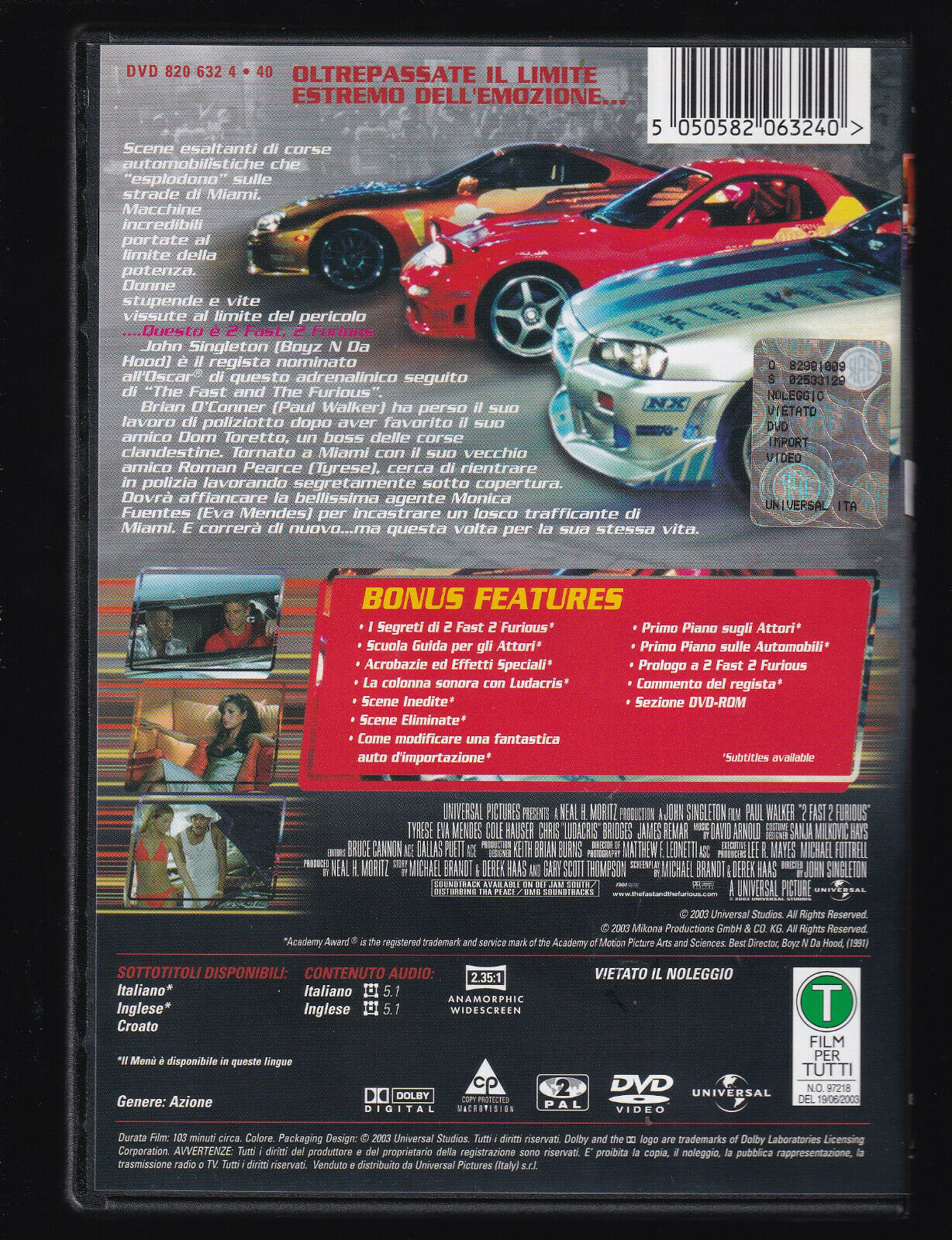 EBOND 2 Fast 2 Furious DVD D521014