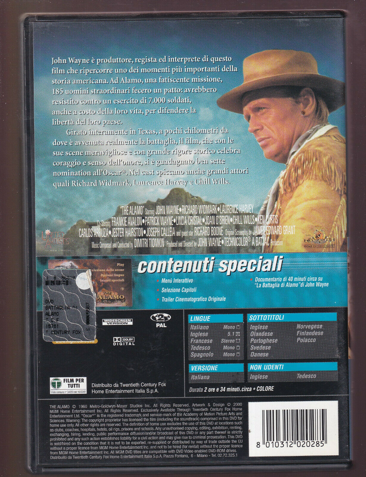 EBOND La Battaglia Di Alamo DVD D549003