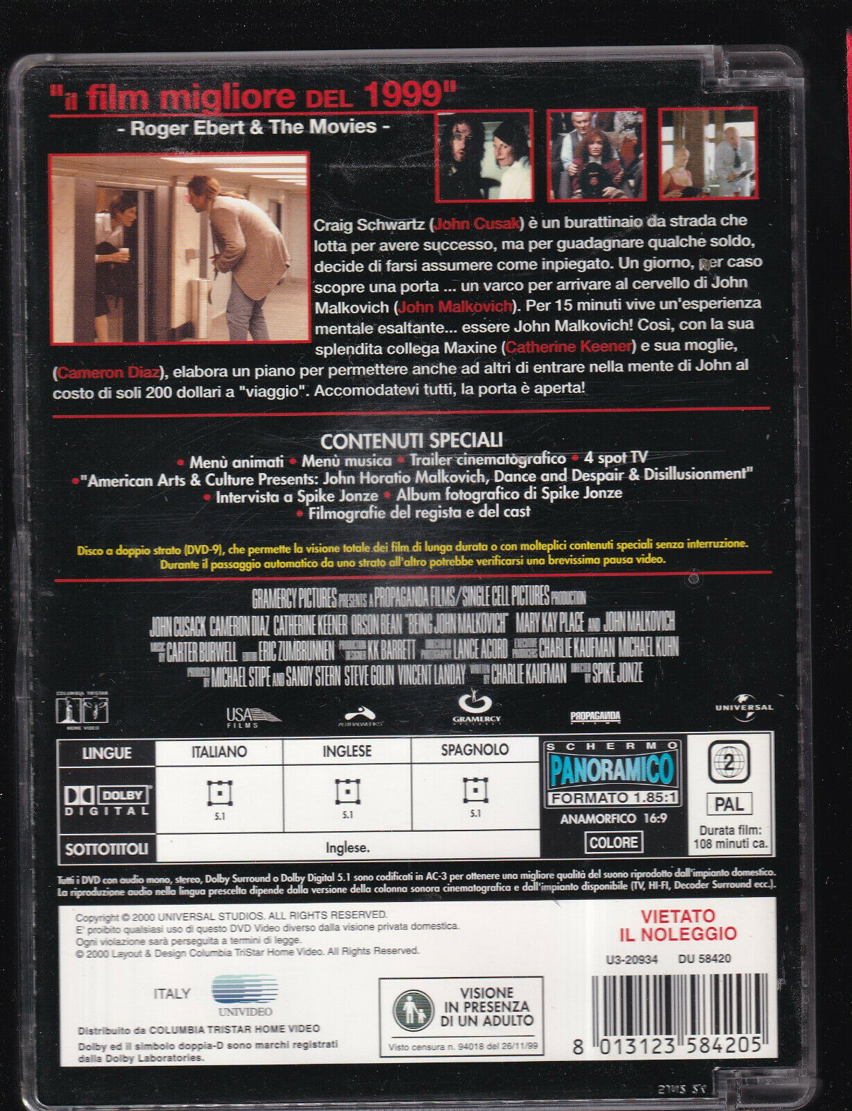 EBOND Essere John Malkovich Sjb DVD D554260