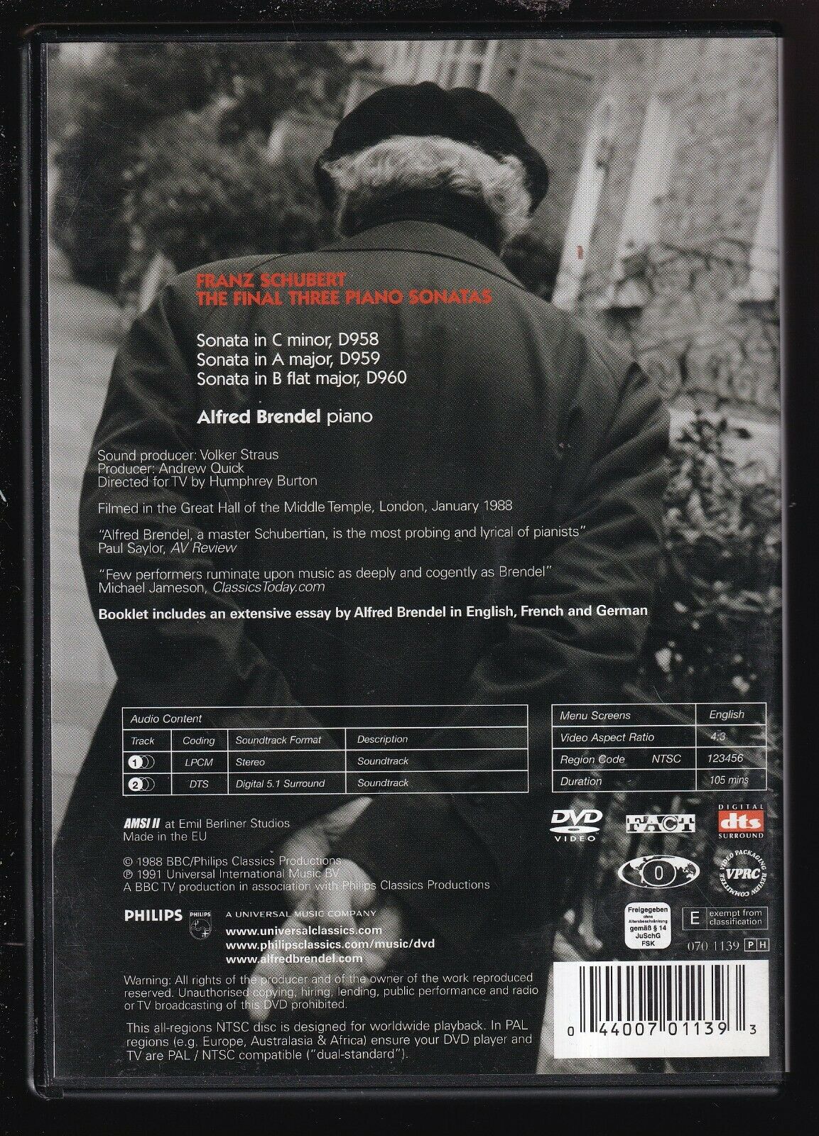 EBOND Alfred Brendel - Piano Sonatas DVD D554717