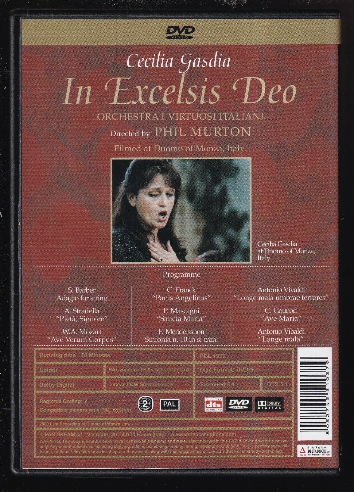 EBOND Cecilia Gasdia: In Excelsis Deo - Stradella, Vivaldi, Mozart DVD D554719