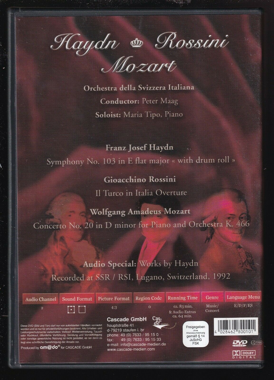 EBOND Haydn Rossini Mozart - Peter Maag DVD D554721