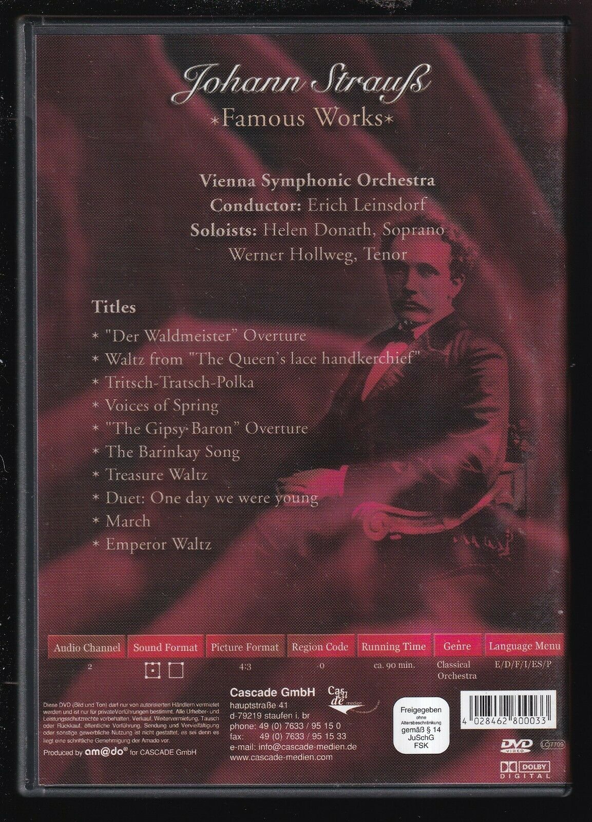 EBOND Johann Strauss - Famous Wor Vienna Symphonic Orchestra DVD D554724