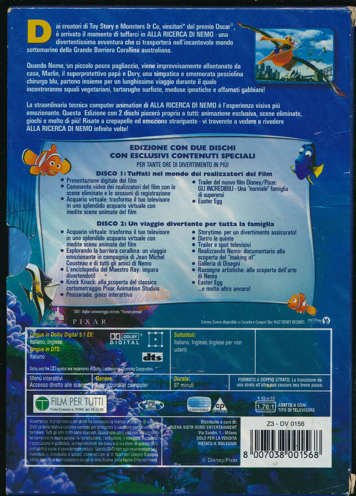EBOND Alla Ricerca Di Nemo DVD D555027