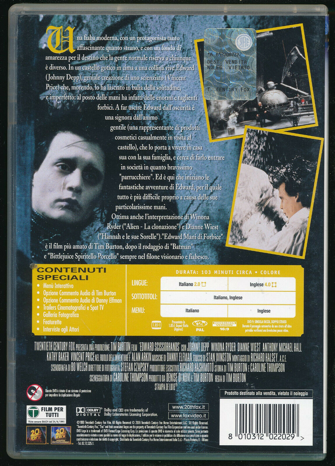 EBOND Edward Mani Di Forbice DVD D555031
