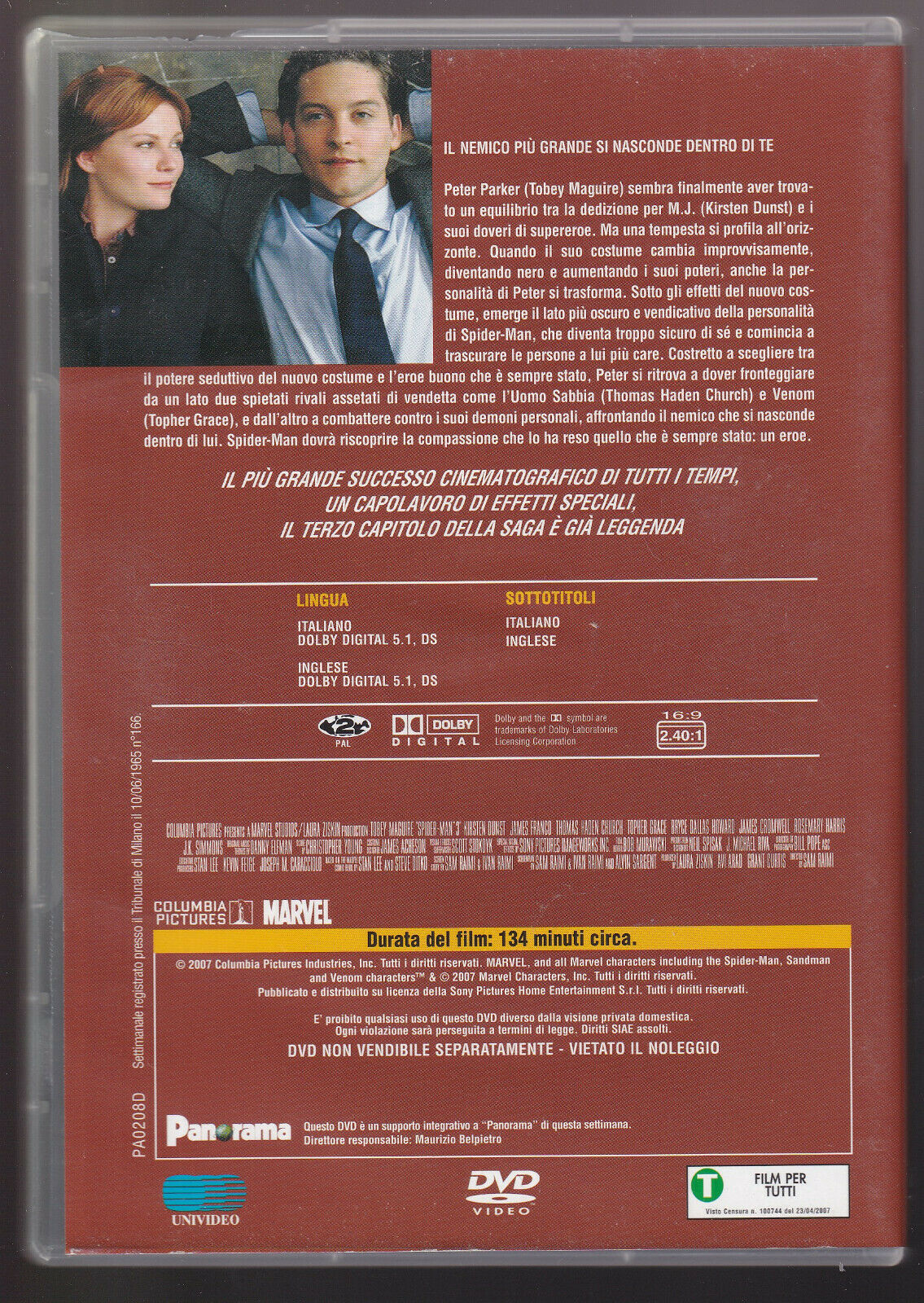 EBOND Spider Man 3 DVD Editoriale D555228