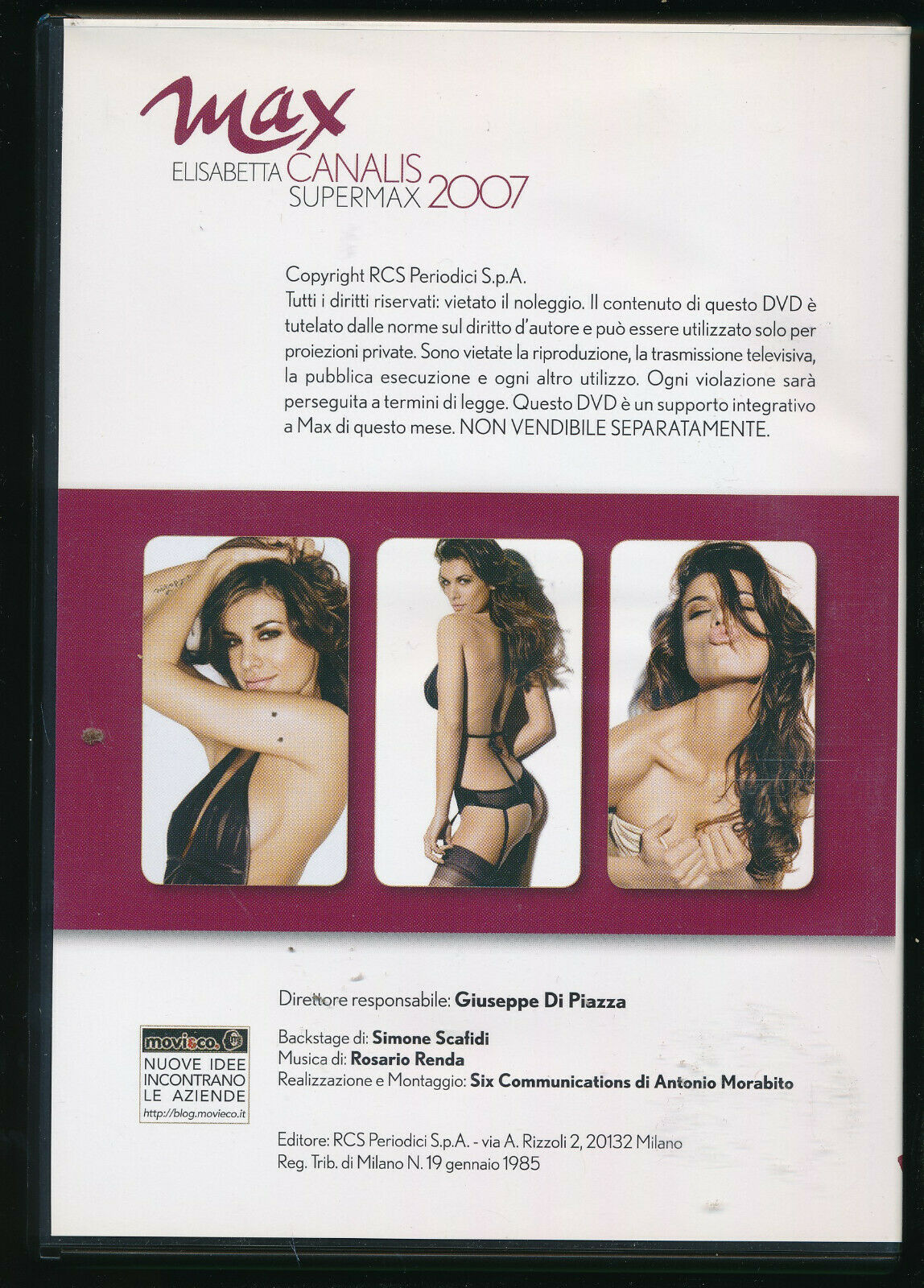 EBOND Elisabetta Canalis Max 2007 DVD Editoriale D555311