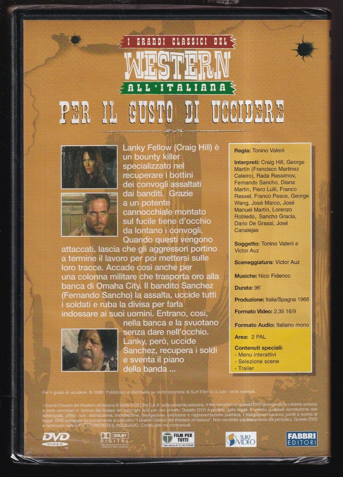 EBOND Per Il Gusto Di Uccidere - Western All'italiana DVD Editoriale D555916