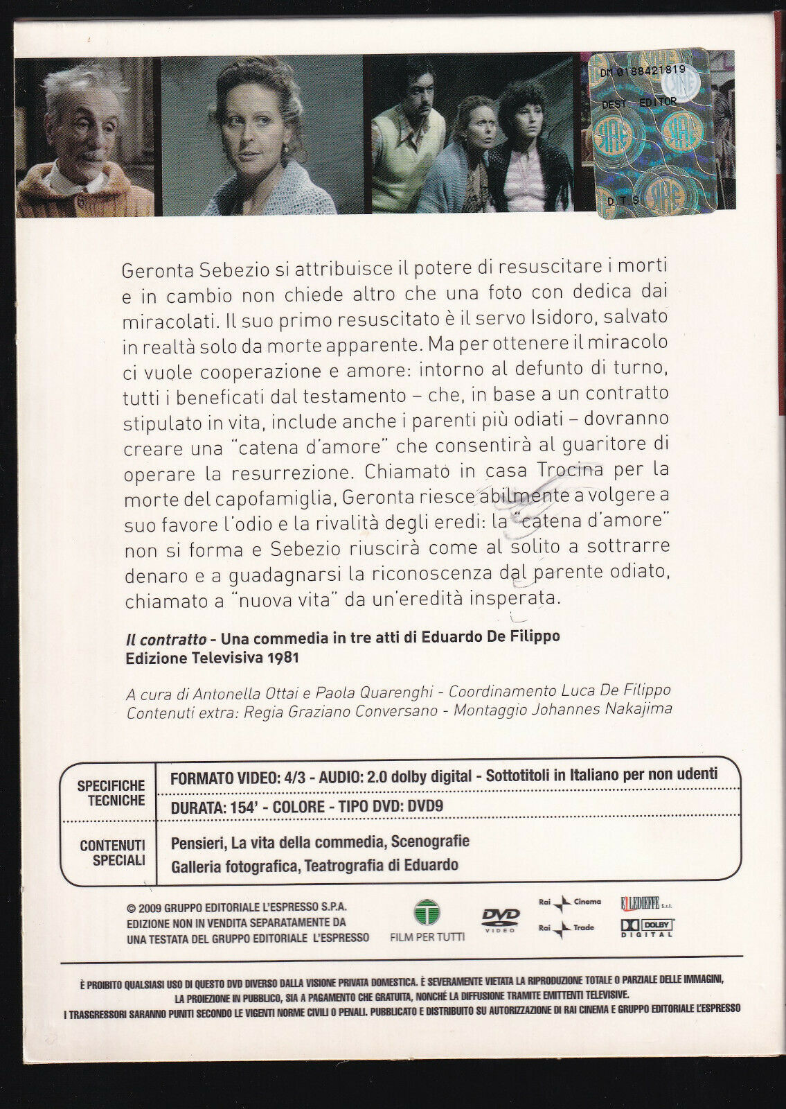 EBOND Le Commedie Di Eduardo Il Contratto DVD D556251