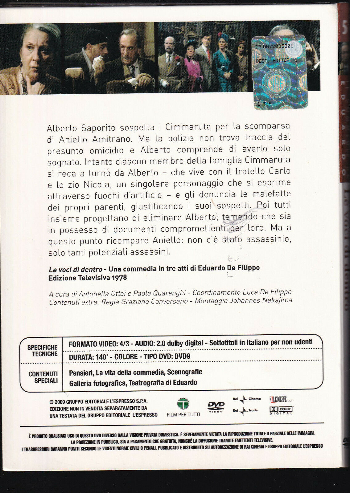 EBOND Le Commedie Di Eduardo Le Voci Dentro DVD D556254