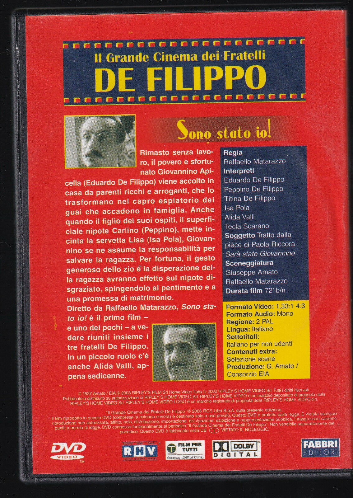 EBOND Sono Stato Io DVD Editoriale D556260
