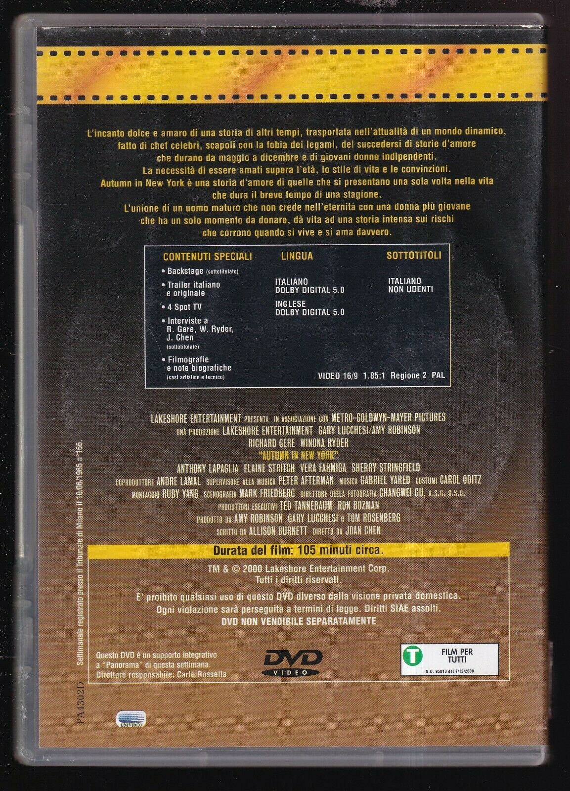 EBOND Autumn In New York DVD Editoriale D556730