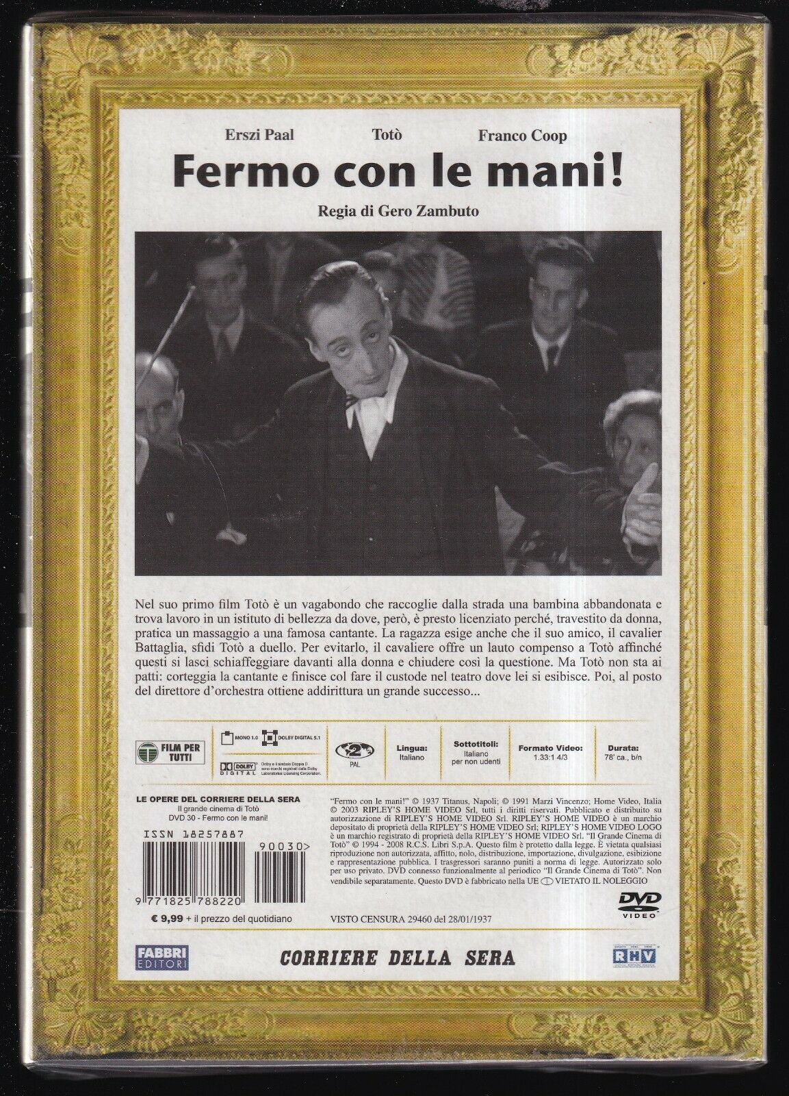 EBOND Fermo Con Le Mani Il Grande Cinema Di Toto Vol.30 DVD Editoriale D556920