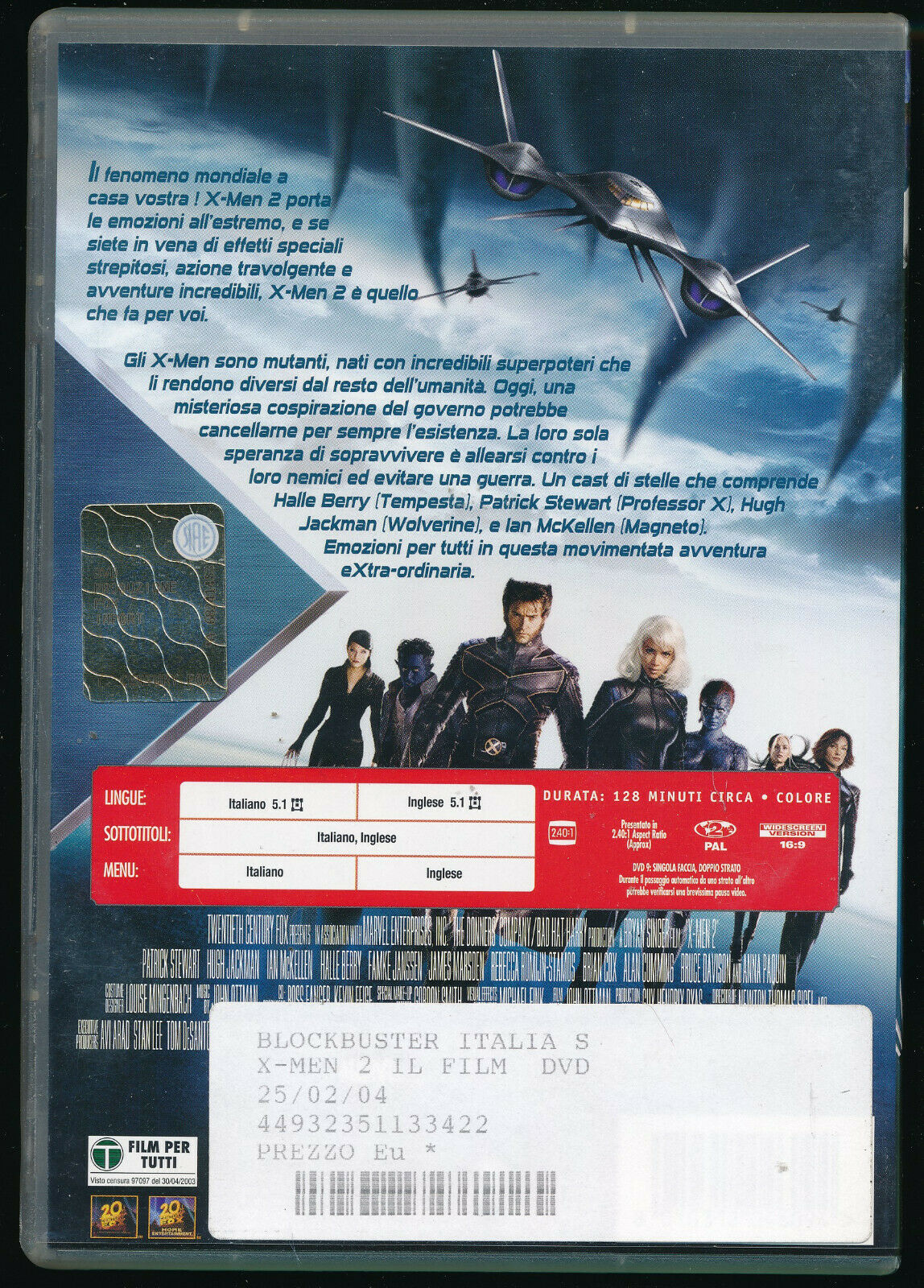 EBOND X-men 2 DVD Ex Noleggio D558015