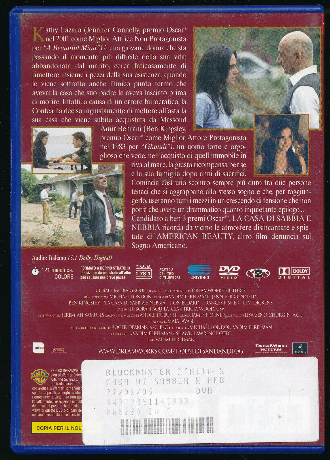 EBOND La Casa Di Sabbia e Nebbia DVD Ex Noleggio D558022
