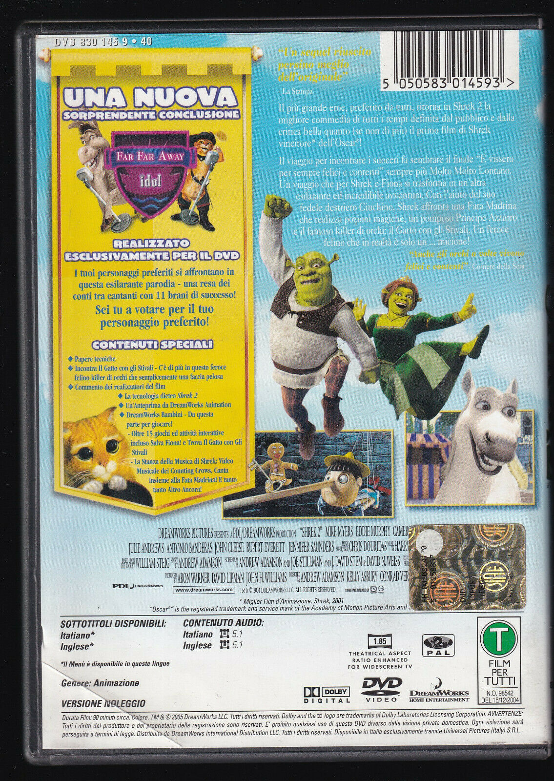 EBOND Shrek 2 DVD Ex Noleggio D558136