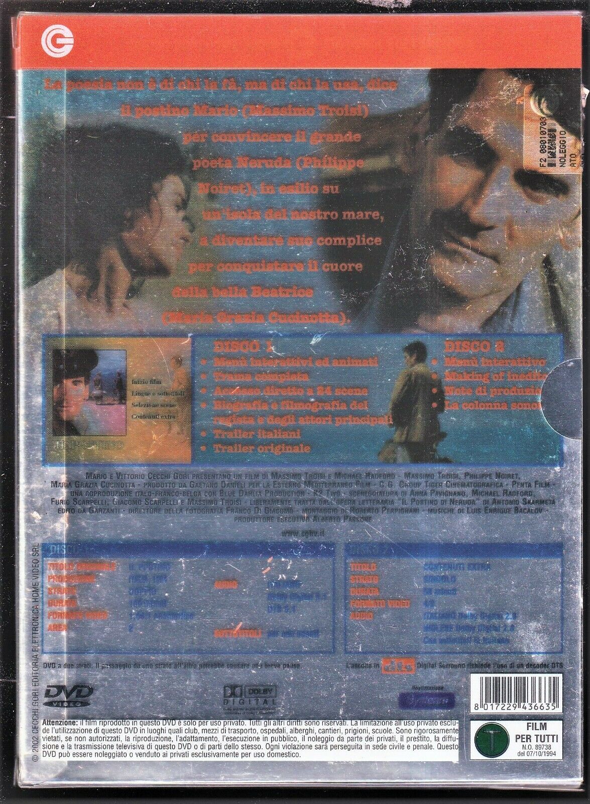 EBOND Il Postino Con Massimo Troisi DVD D558409