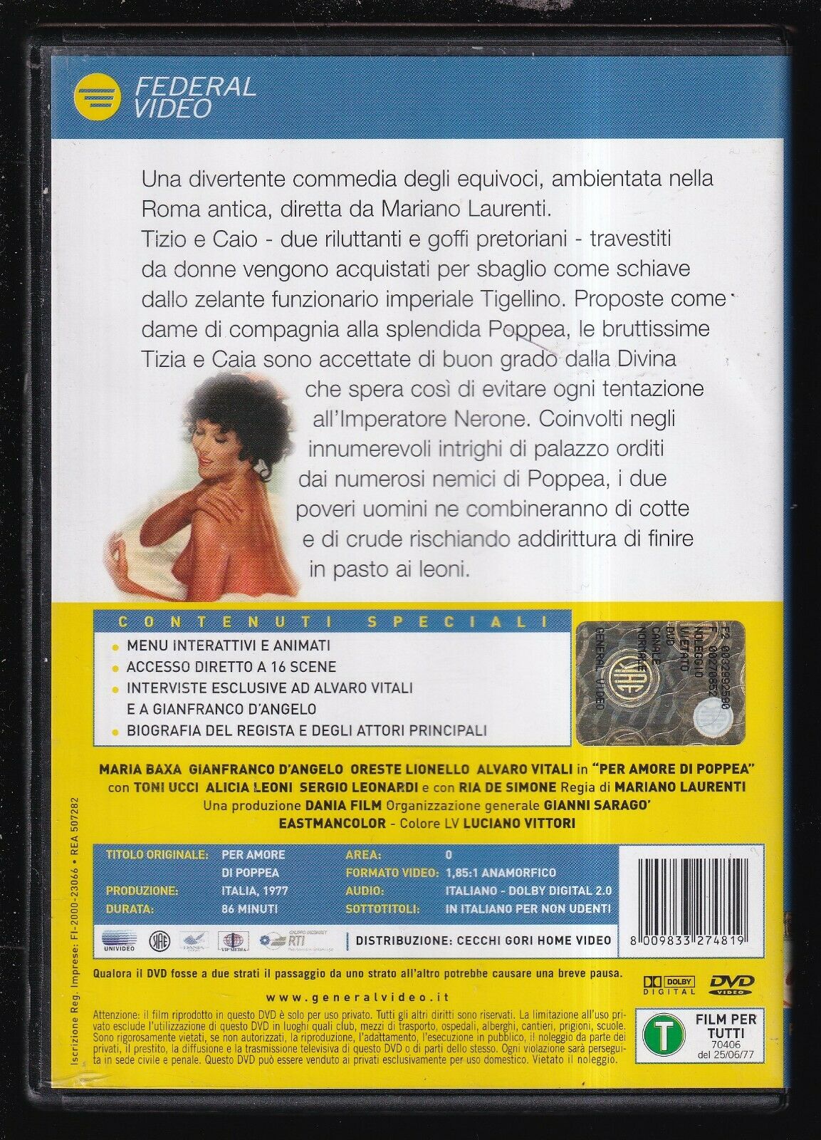 EBOND Per Amore Di Poppea DVD D558548