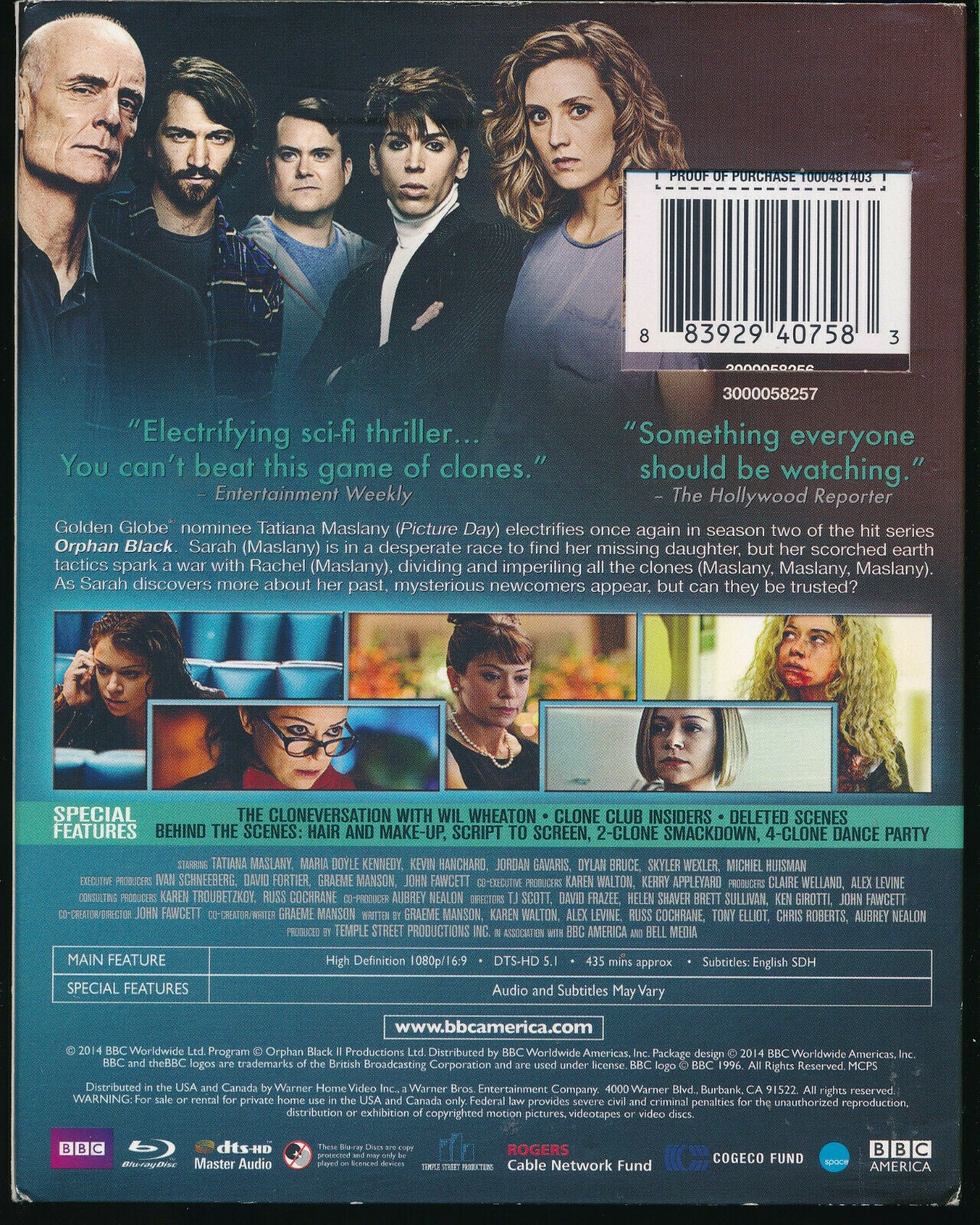 EBOND Orphan Black: Season Two BLURAY Usa Edition BLURAY D560124