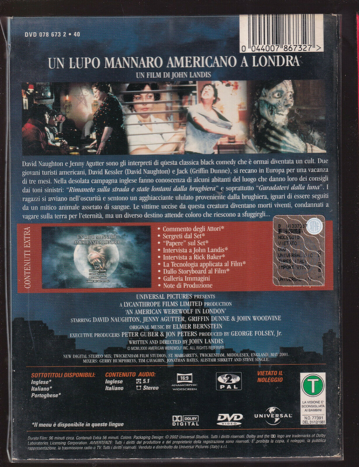EBOND Un Lupo Mannaro Americano a Londra DVD D560245