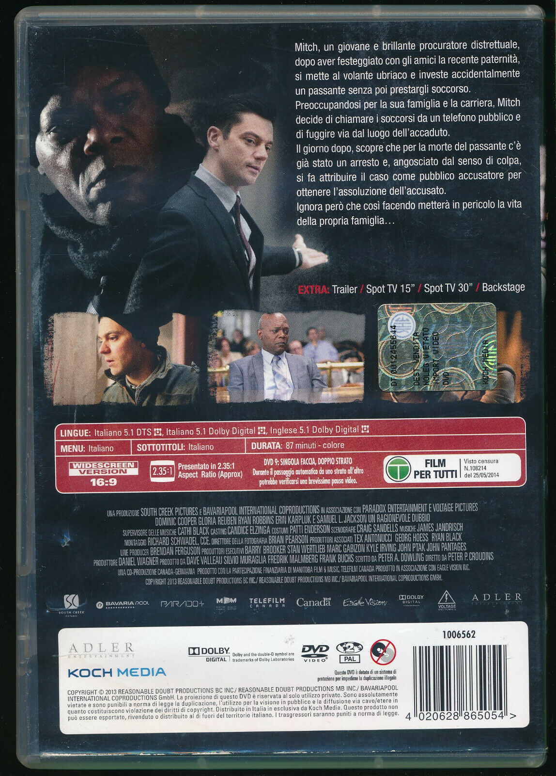 EBOND Un Ragionevole Dubbio DVD D560315