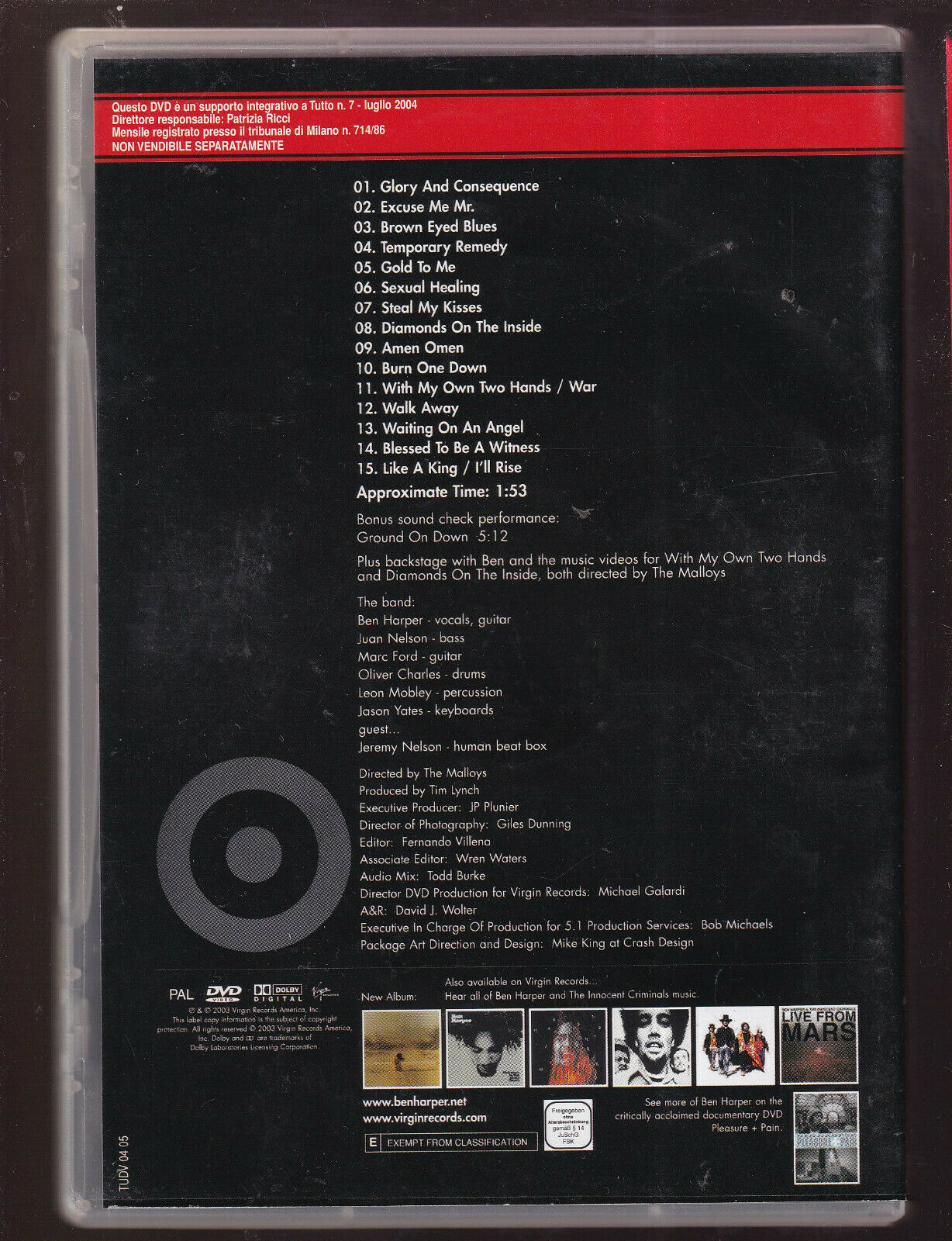 EBOND Ben Harper Live At The Hollywood Bowl DVD Editoriale D560641