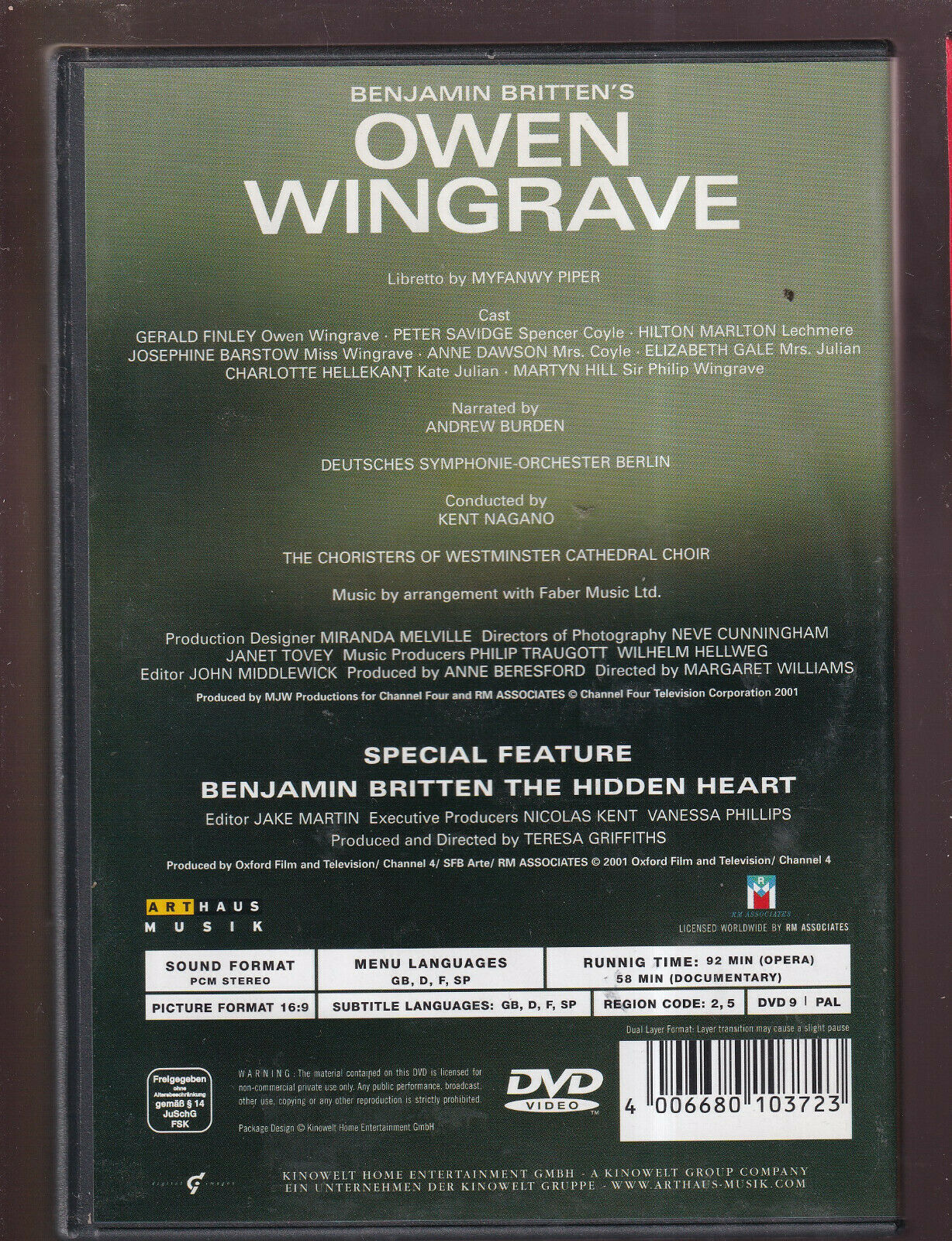 EBOND Owen Wingrave DVD D560926