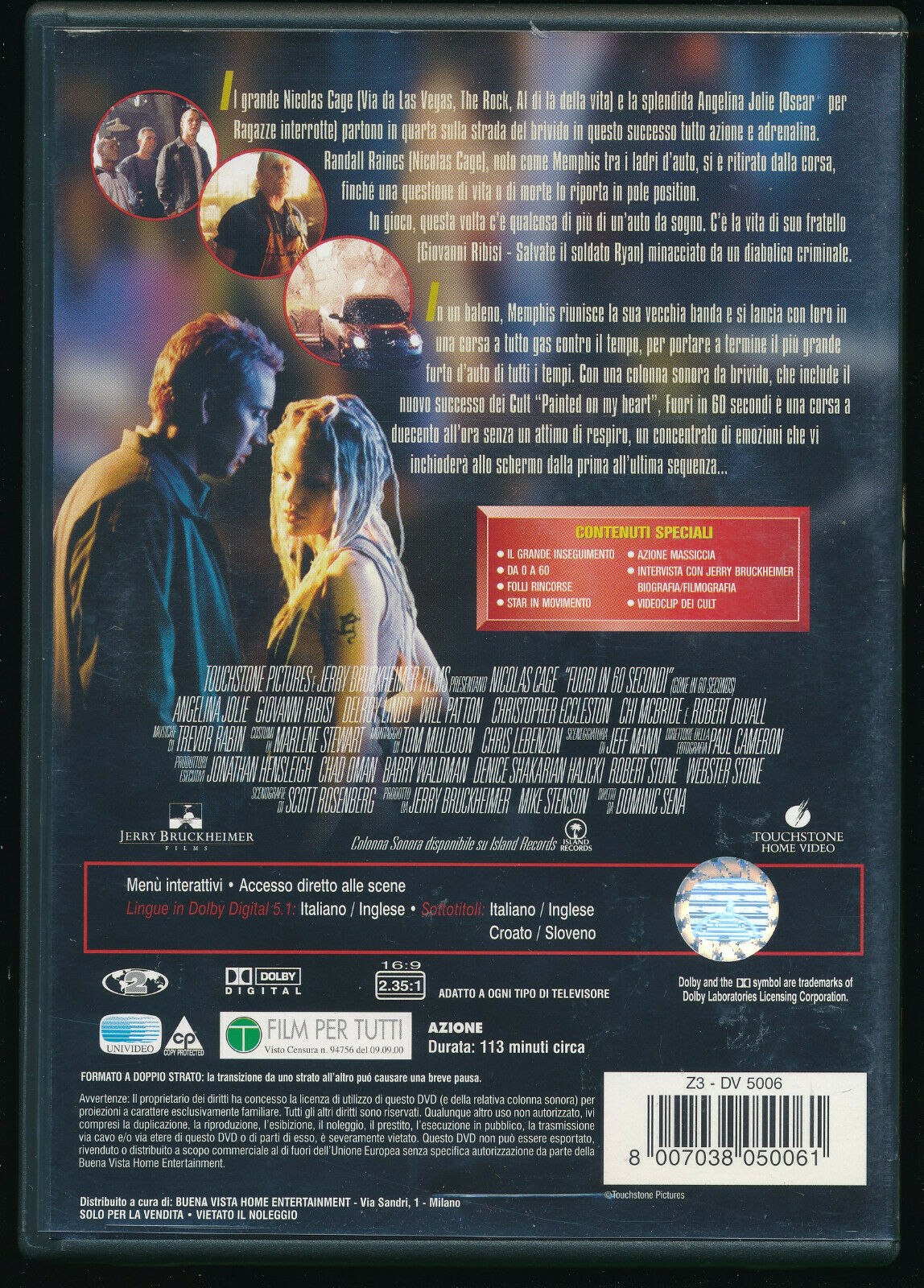 EBOND Fuori In 60 Secondi DVD D561121