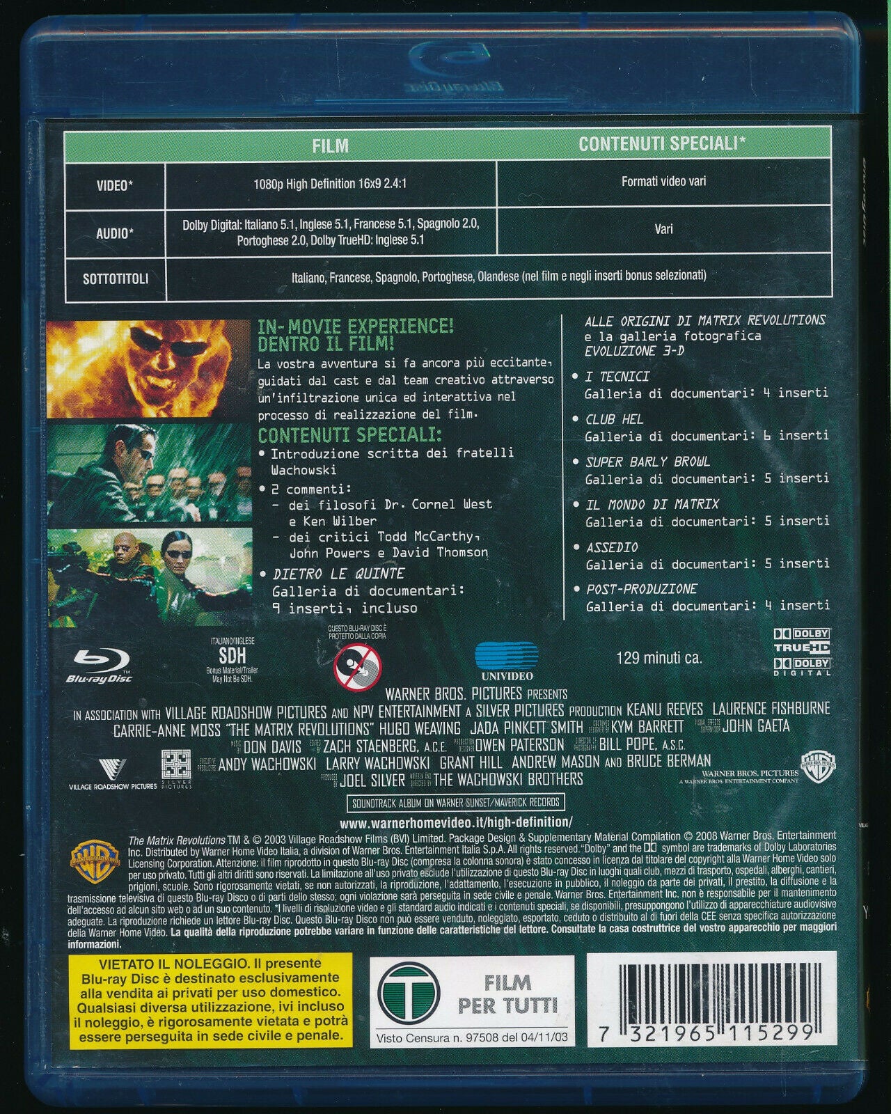 EBOND Matrix Revolutions BLURAY D561244