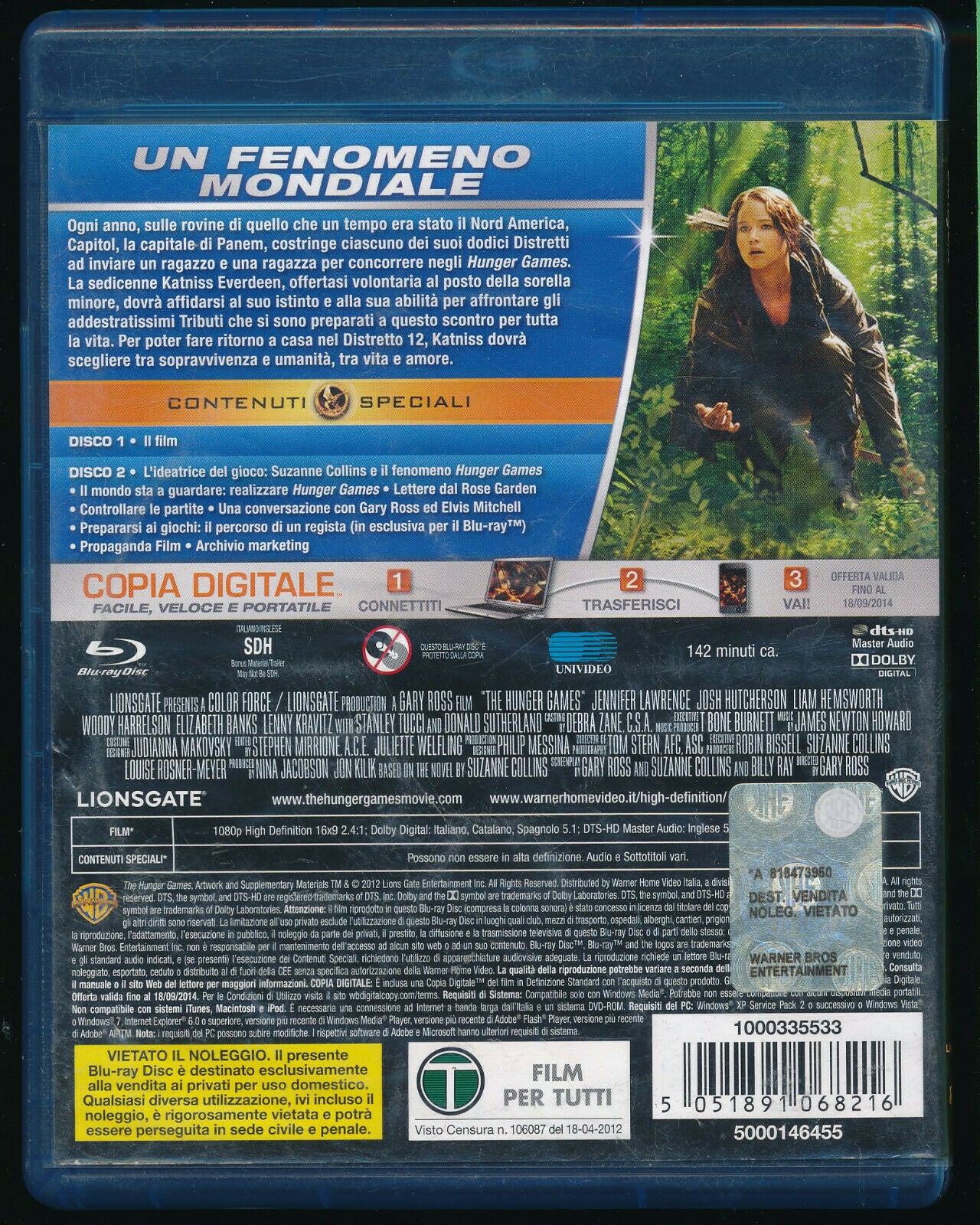 EBOND Hunger Games (2 Dischi) BLURAY + Copia Digitale BLURAY D561261