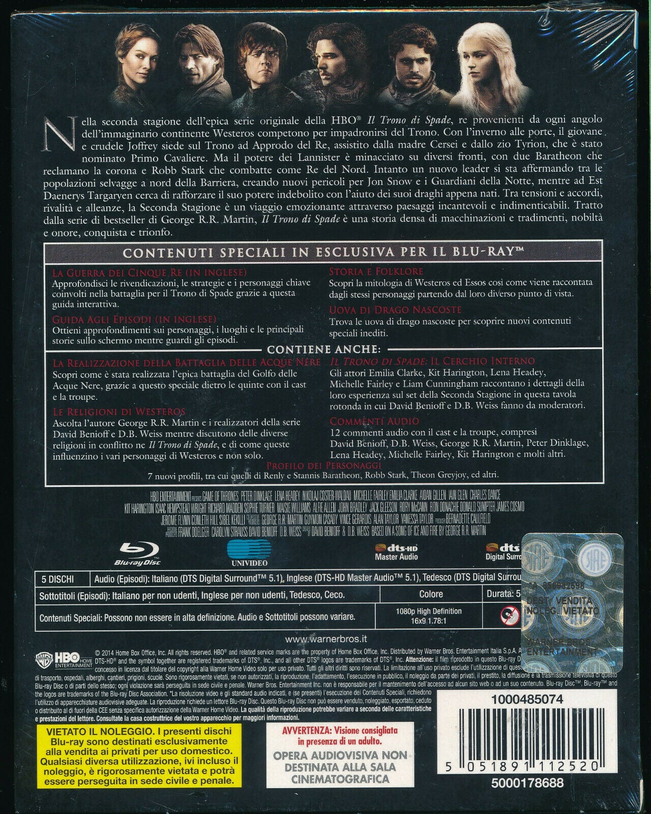 EBOND Il Trono Di Spade Seconda Stagione Completa BLURAY D561404
