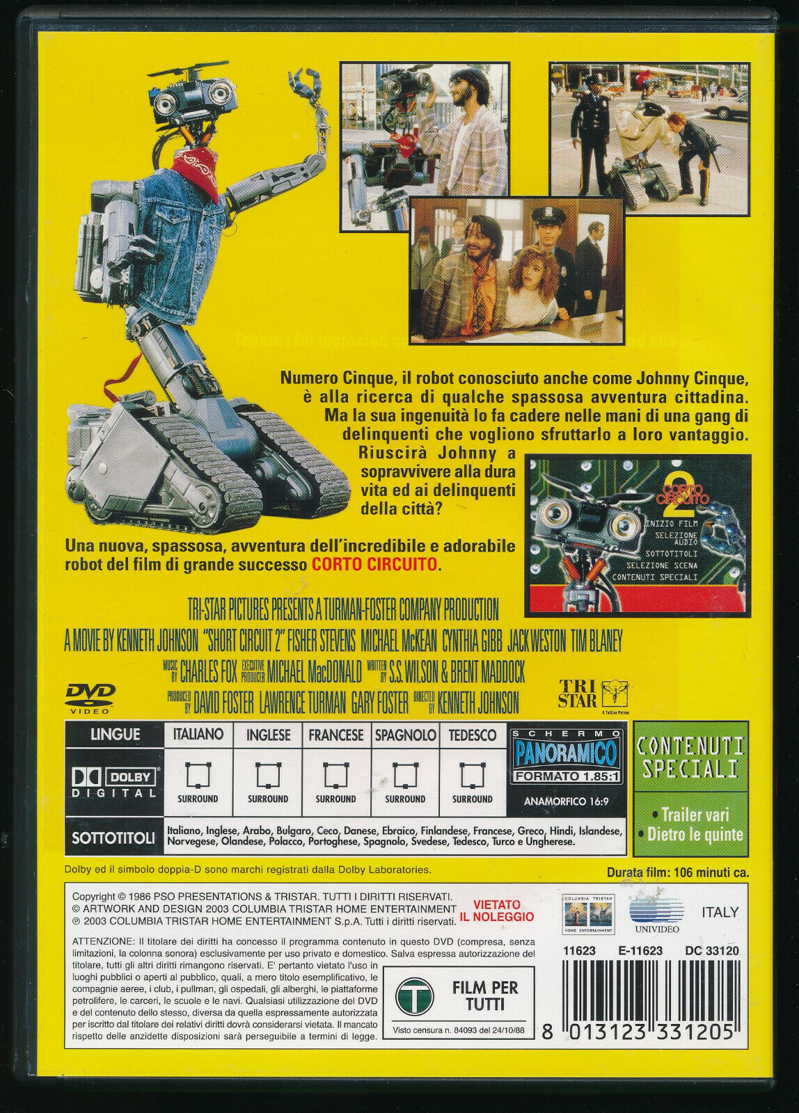 EBOND Corto Circuito 2 DVD D561924