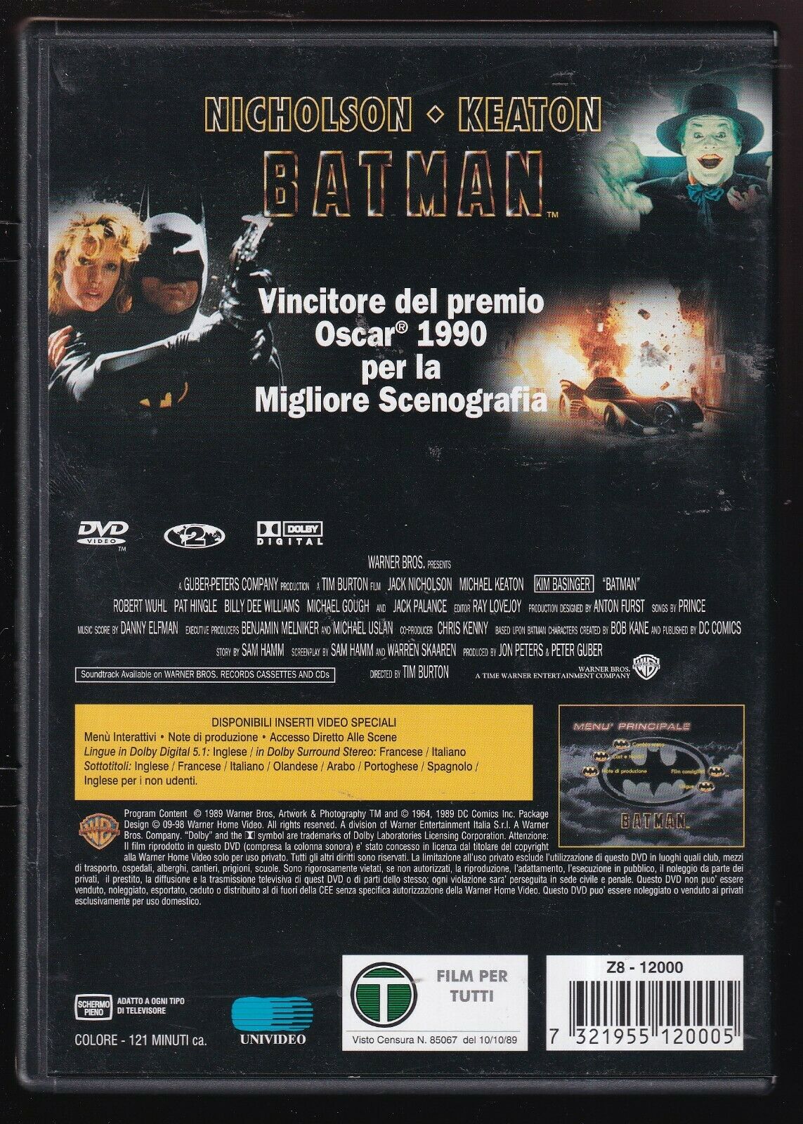 EBOND Batman 1989 DVD D563854