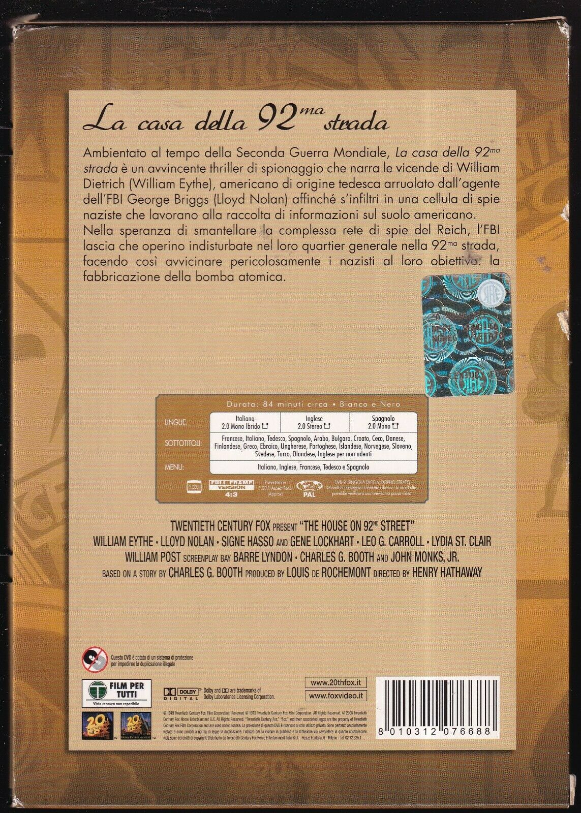 EBOND La Casa Della 92^ Strada DVD D563946