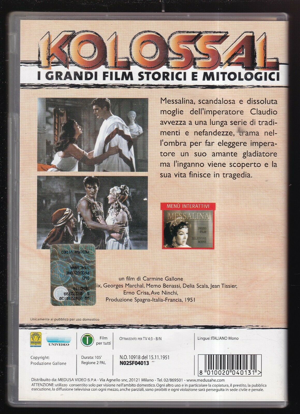EBOND Messalina (1951) DVD D564802