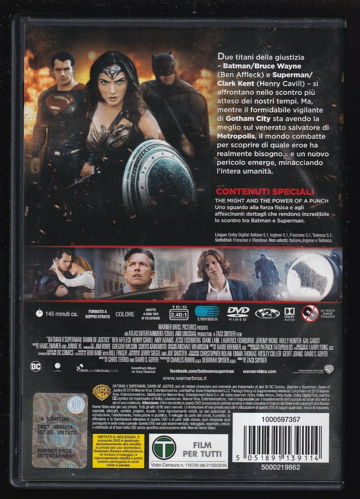 EBOND Batman v Superman: Dawn Of Justice DVD Ex Noleggio D565105