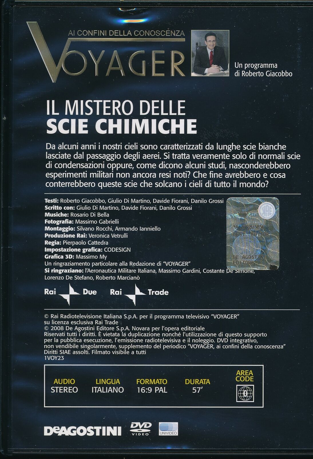 EBOND Il Mistero Delle Scie Chimiche Voyager N.23 DVD Editoriale D565728