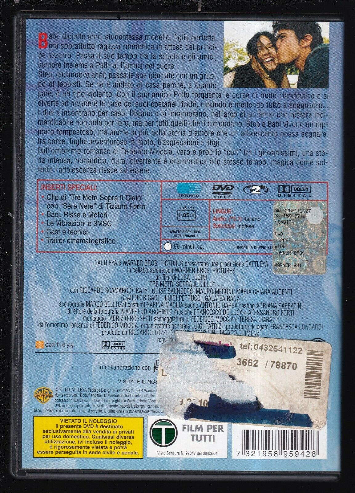 EBOND Tre Metri Sopra Il Cielo 3msc DVD D567233