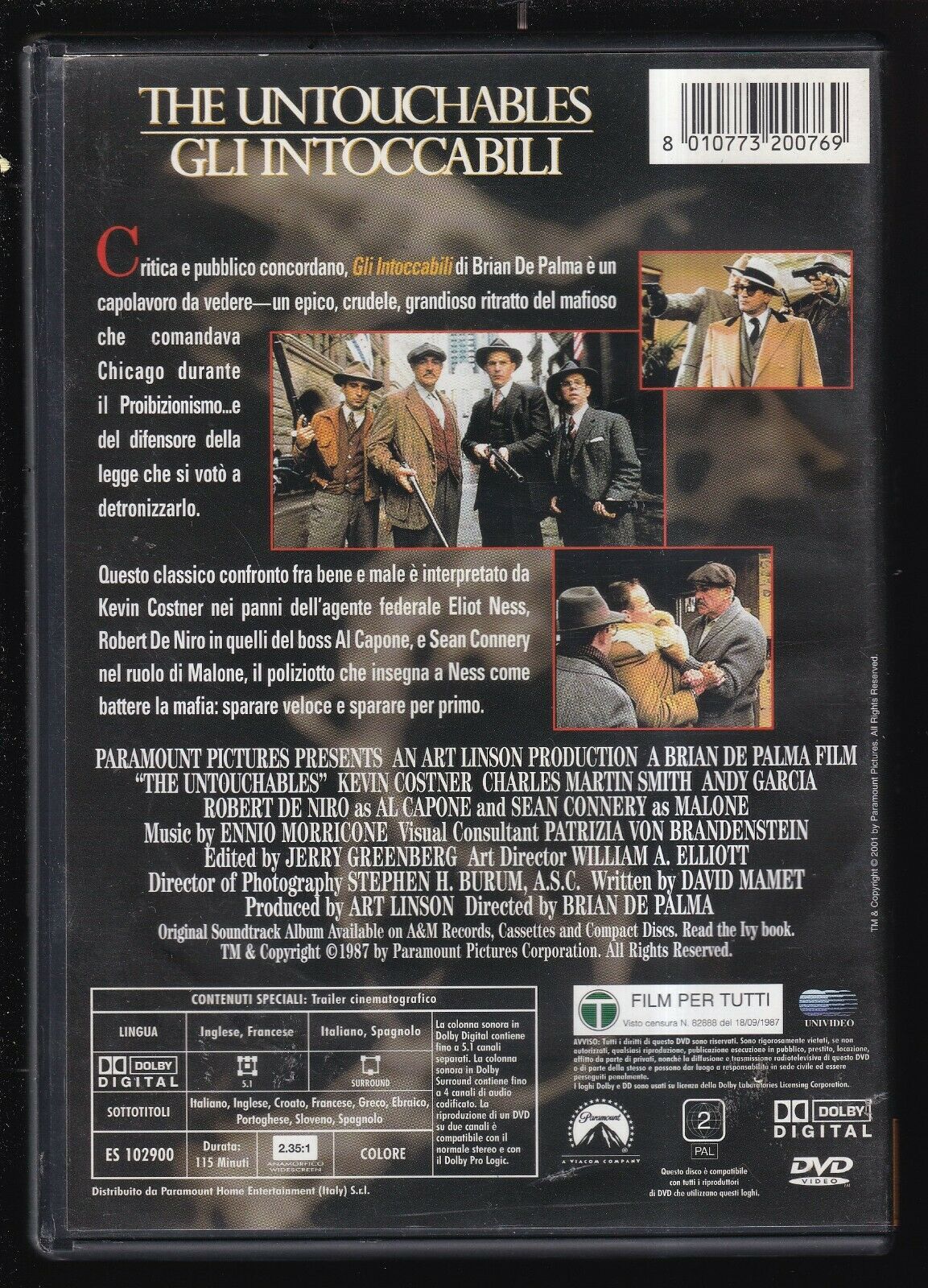EBOND Gli Intoccabili - The Untouchables DVD D567339