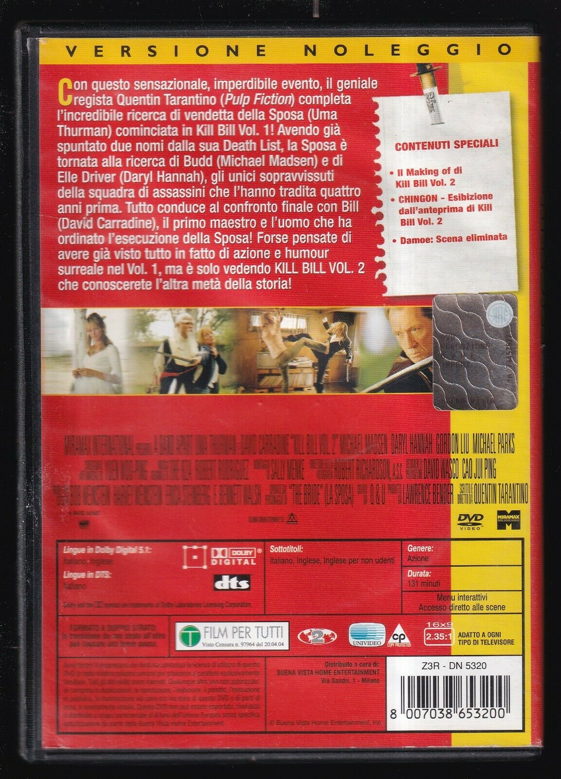 EBOND Kill Bill. Volume 2 DVD Ex Noleggio D567528