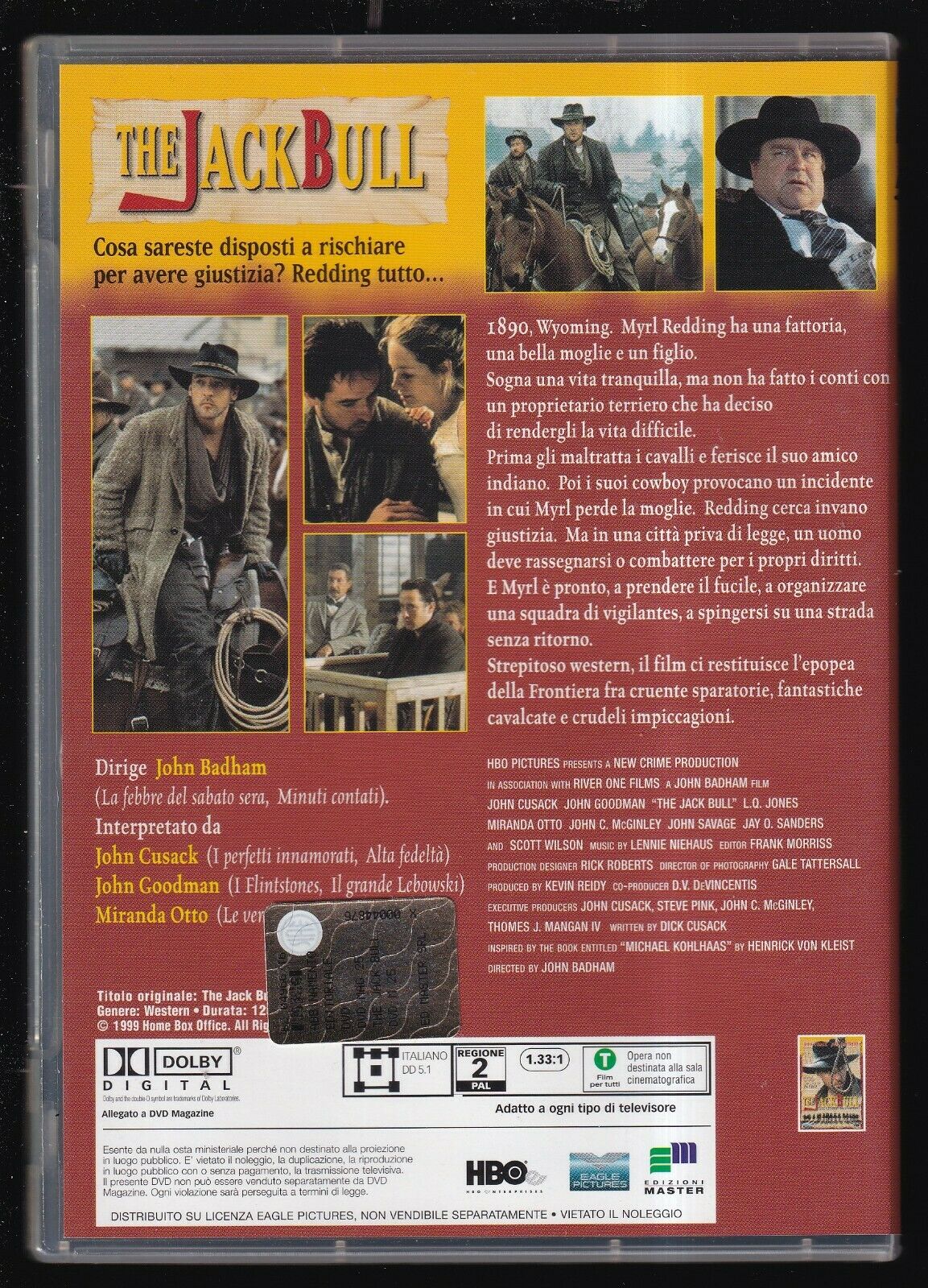 EBOND The Jack Bull Il Prezzo Della Giustizia DVD Editoriale D567747