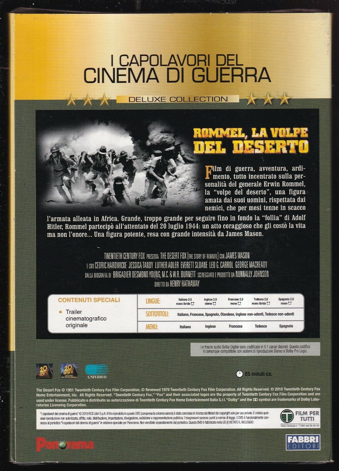 EBOND Rommel La Volpe Del Deserto I Capolavori Del Cinema Di Guerra DVD D568126