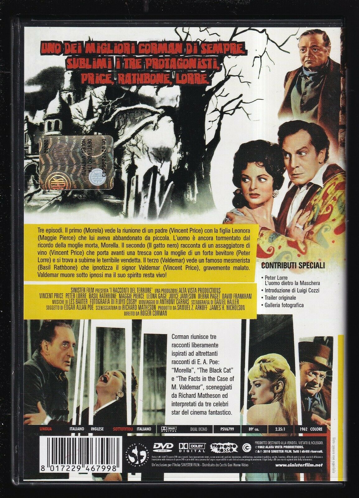 EBOND I Racconti Del Terrore Di Roger Corman, Vincent Price DVD D568323