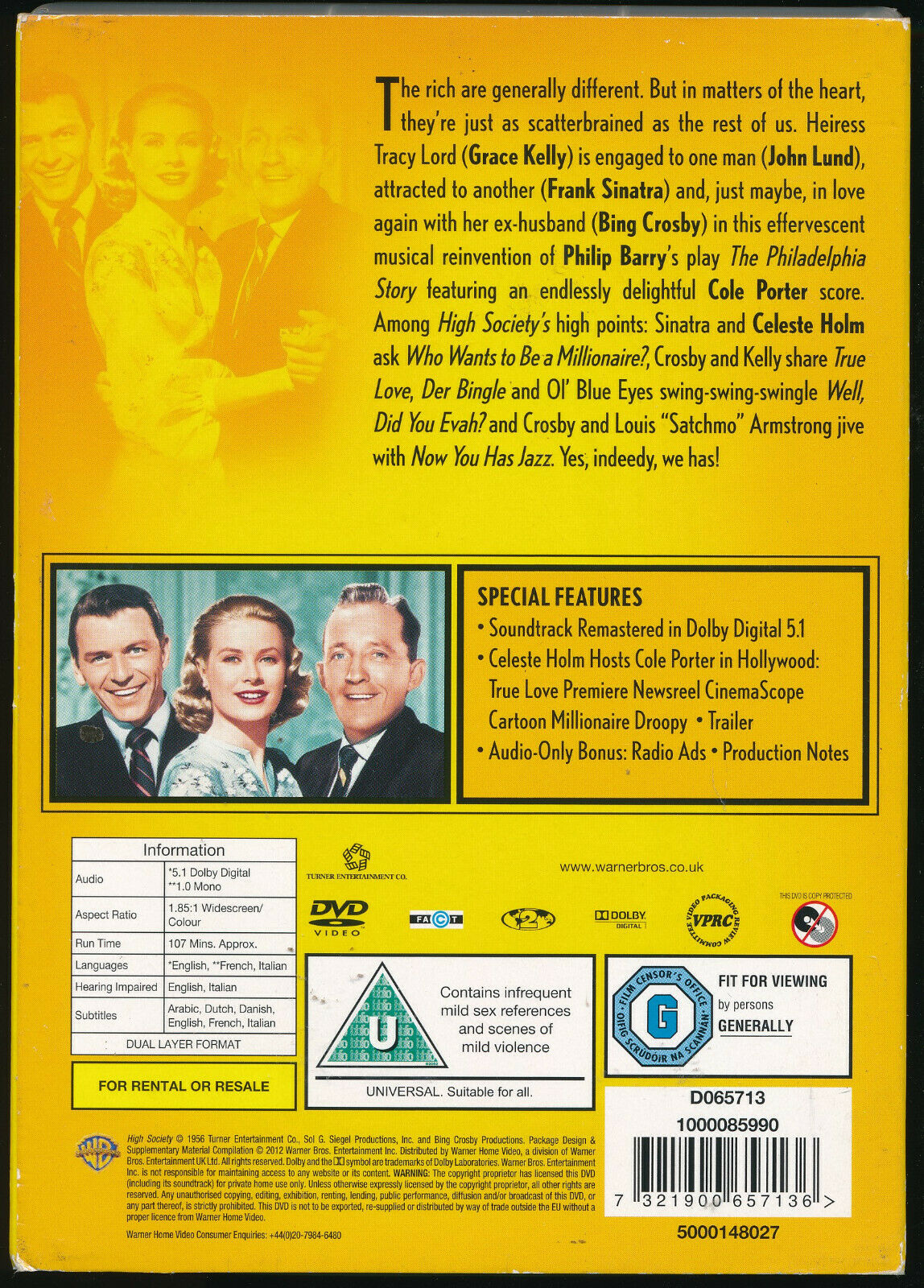 EBOND High Society DVD Uk Edition D568728