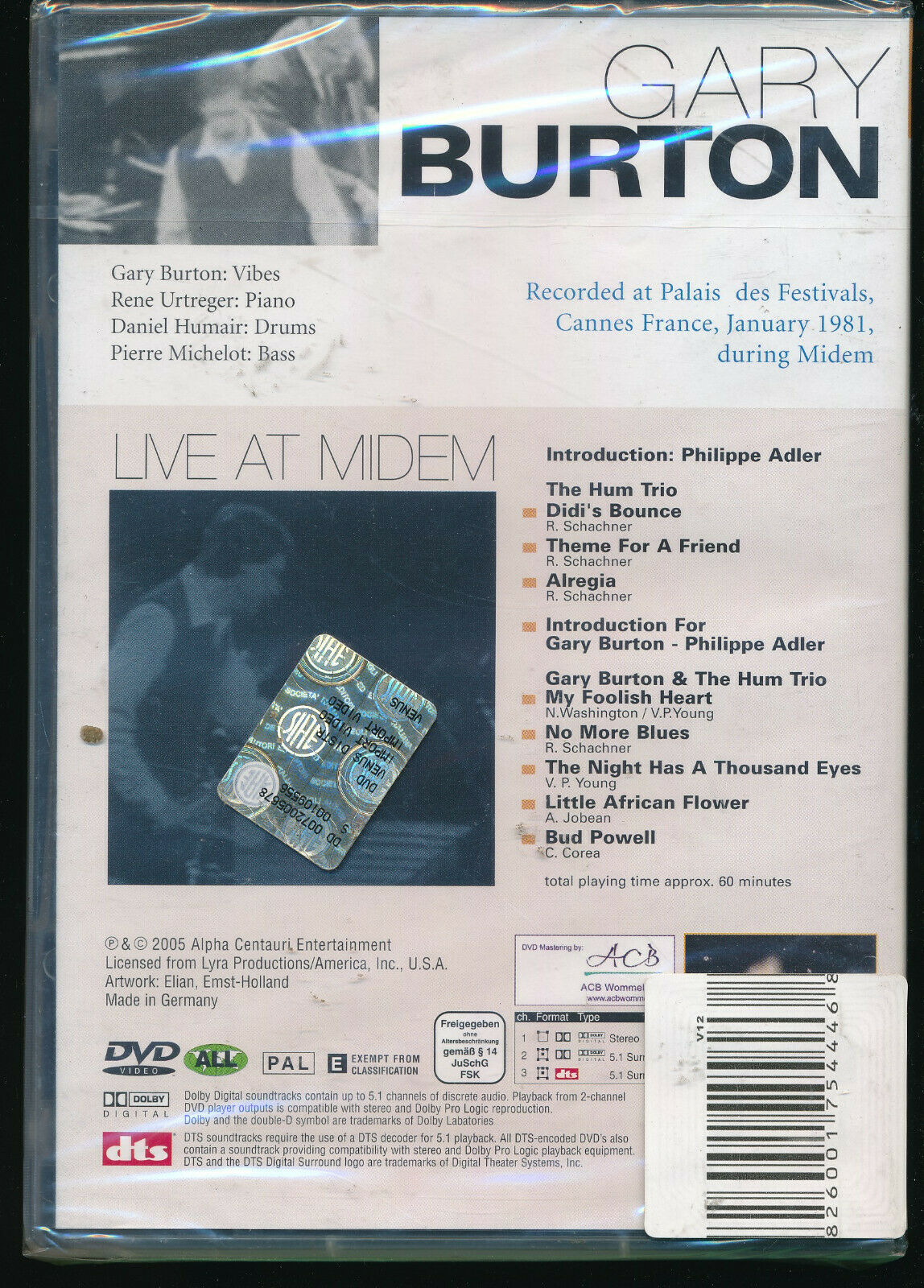EBOND Gary Burton Live At Midem DVD D569213