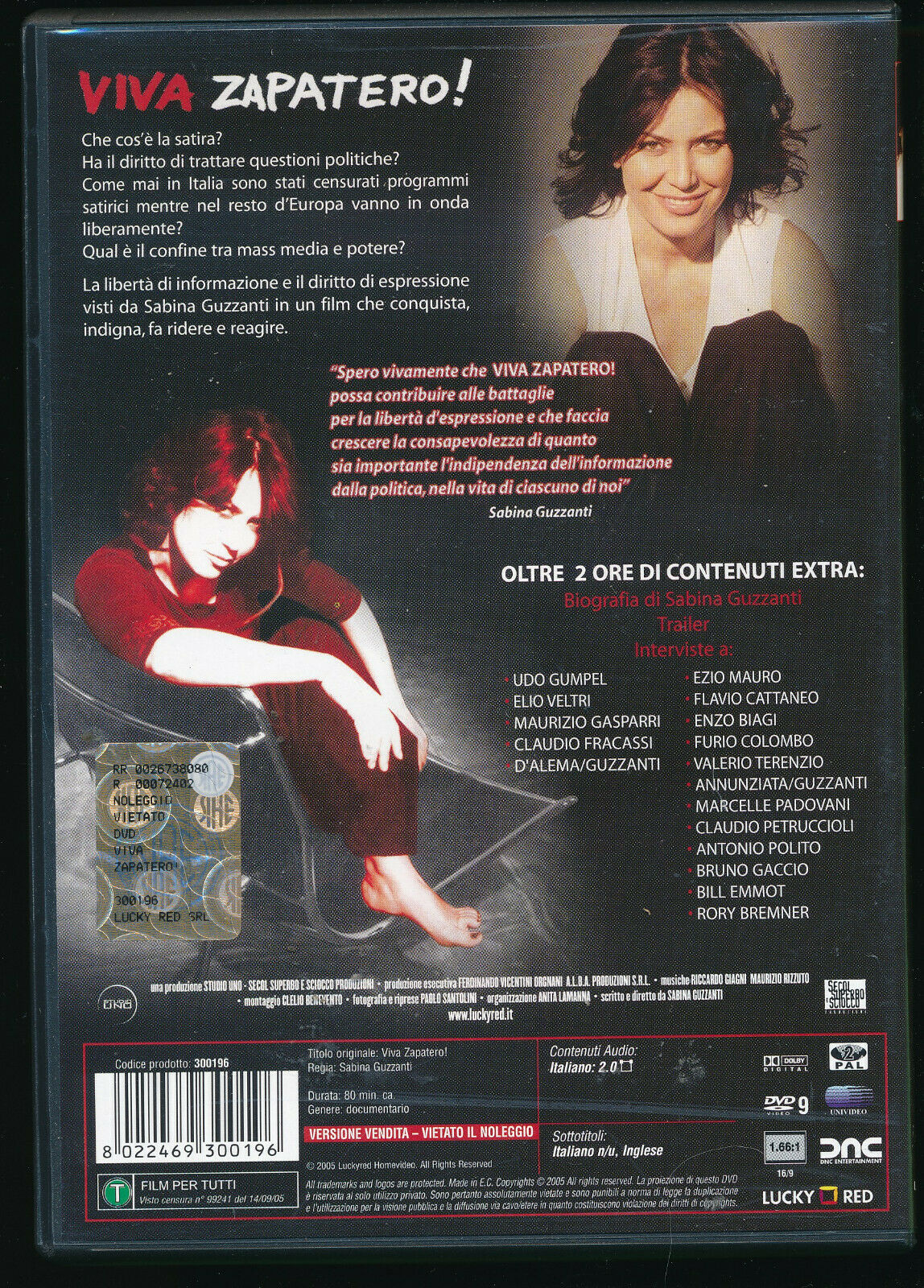 EBOND Viva Zapatero! DVD D569438