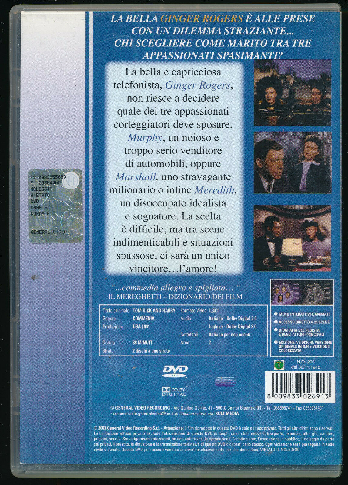 EBOND Tom, Dick e Harry DVD EDizione Speciale 2 DVD D569529
