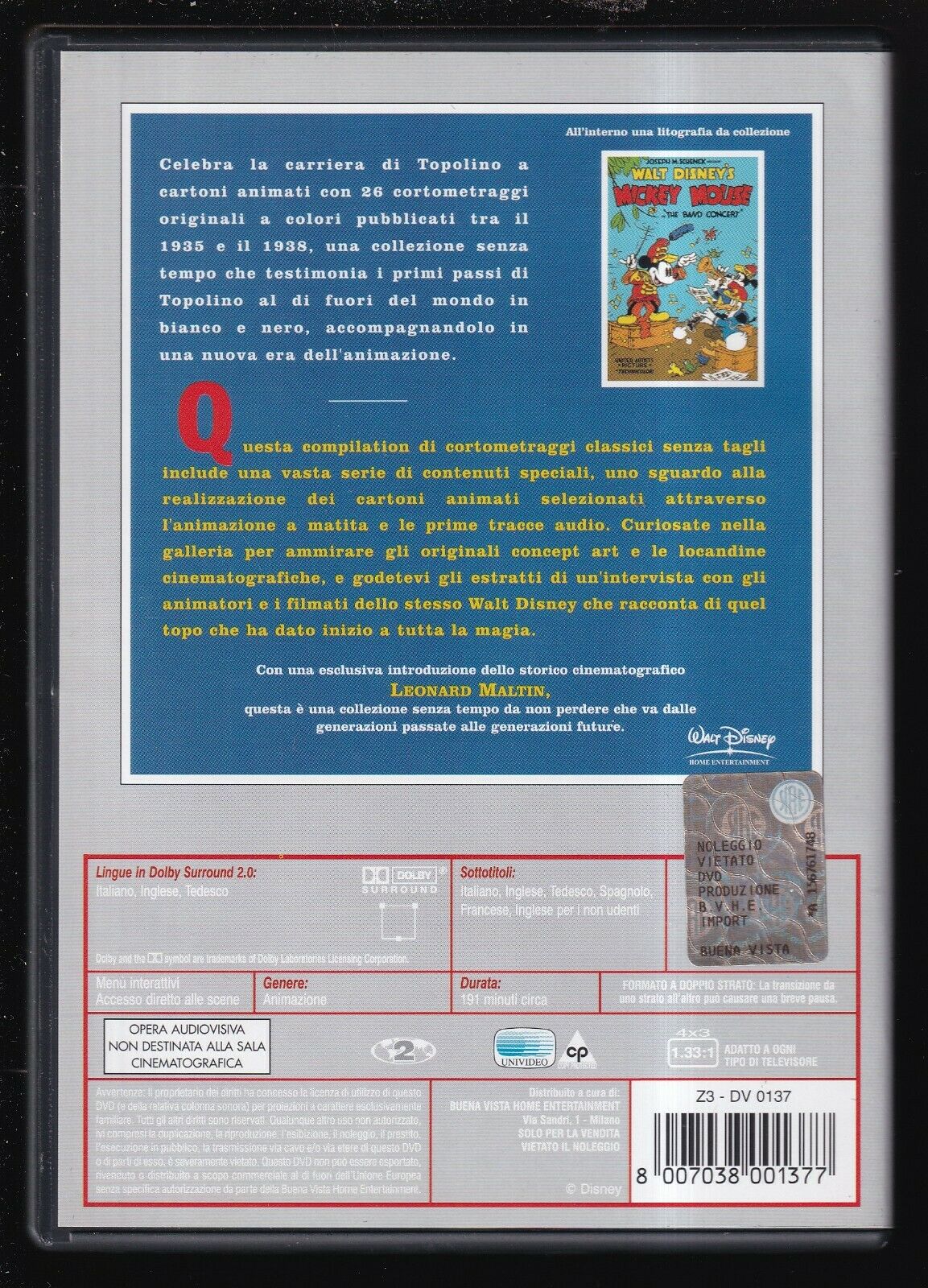 EBOND Walt Disney Treasures. Topolino Star a Colori DVD D569853